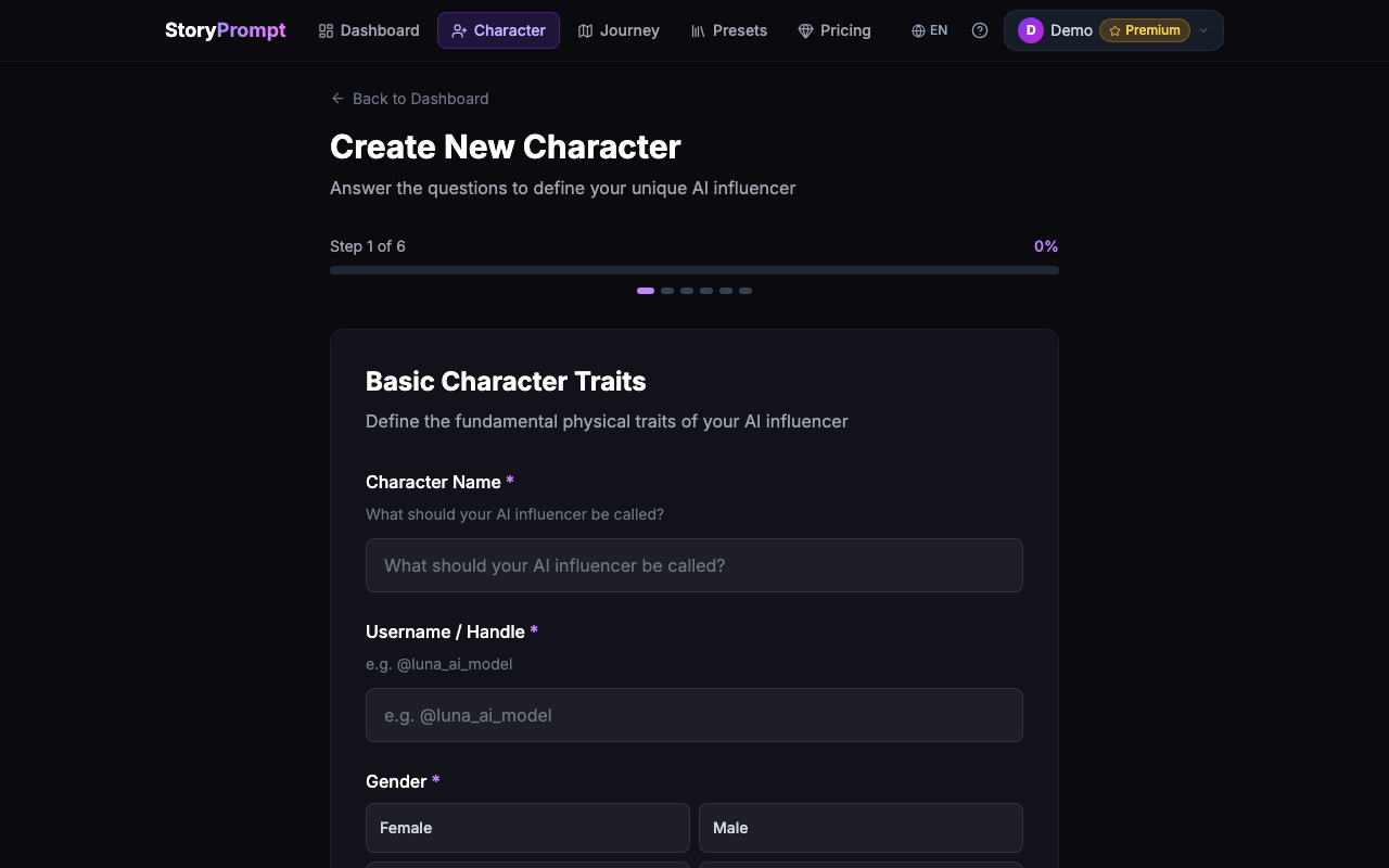 Craft your character